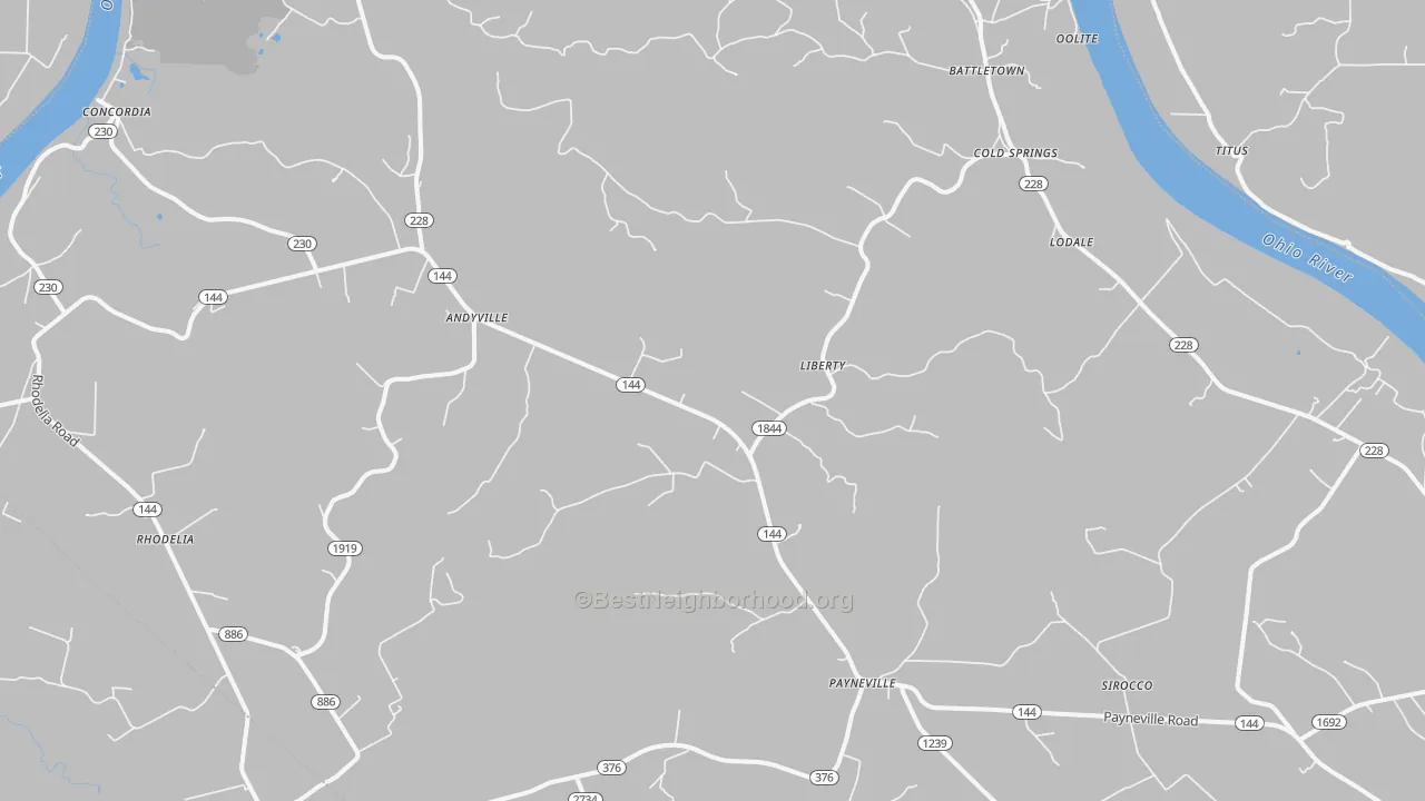 Transit Grade map of Payneville, KY