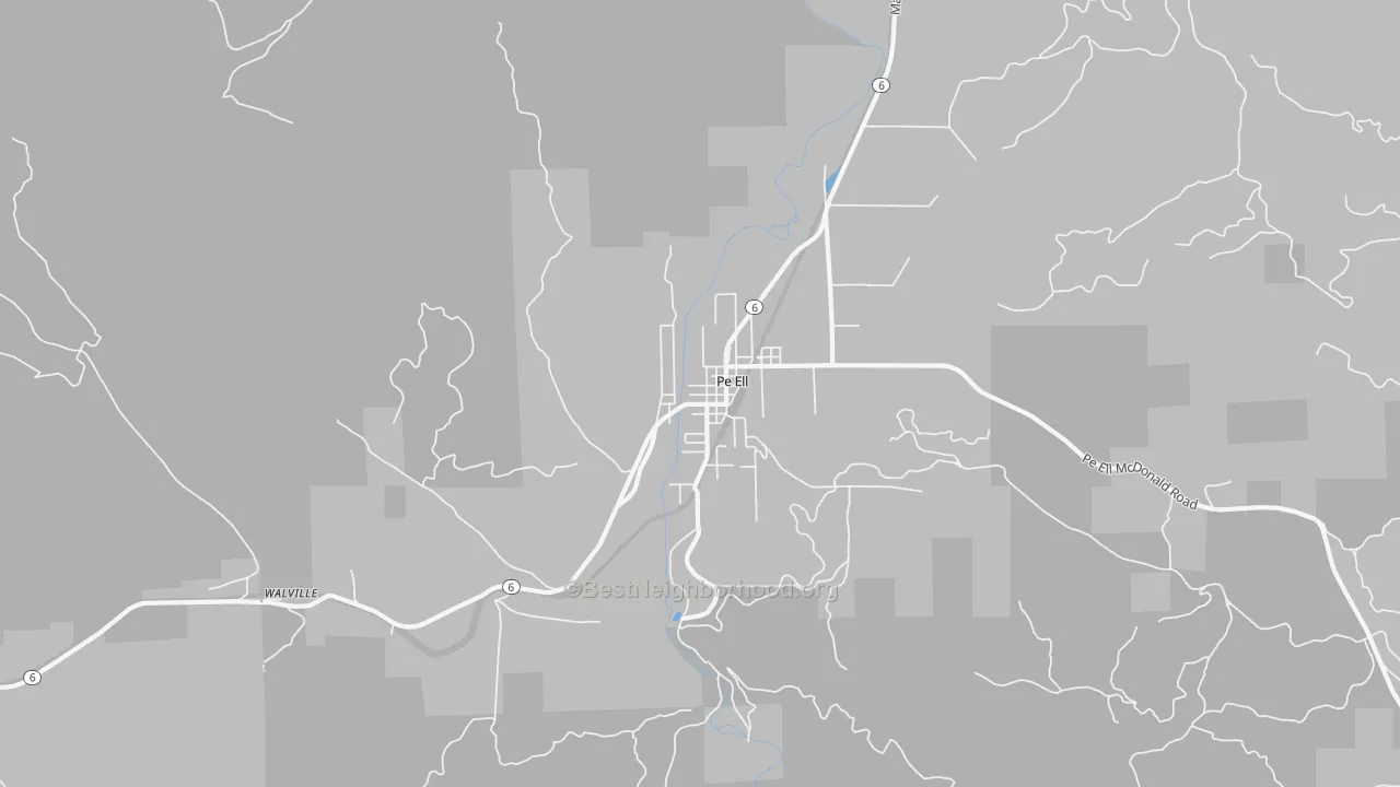 Transit Grade map of Pe Ell, WA