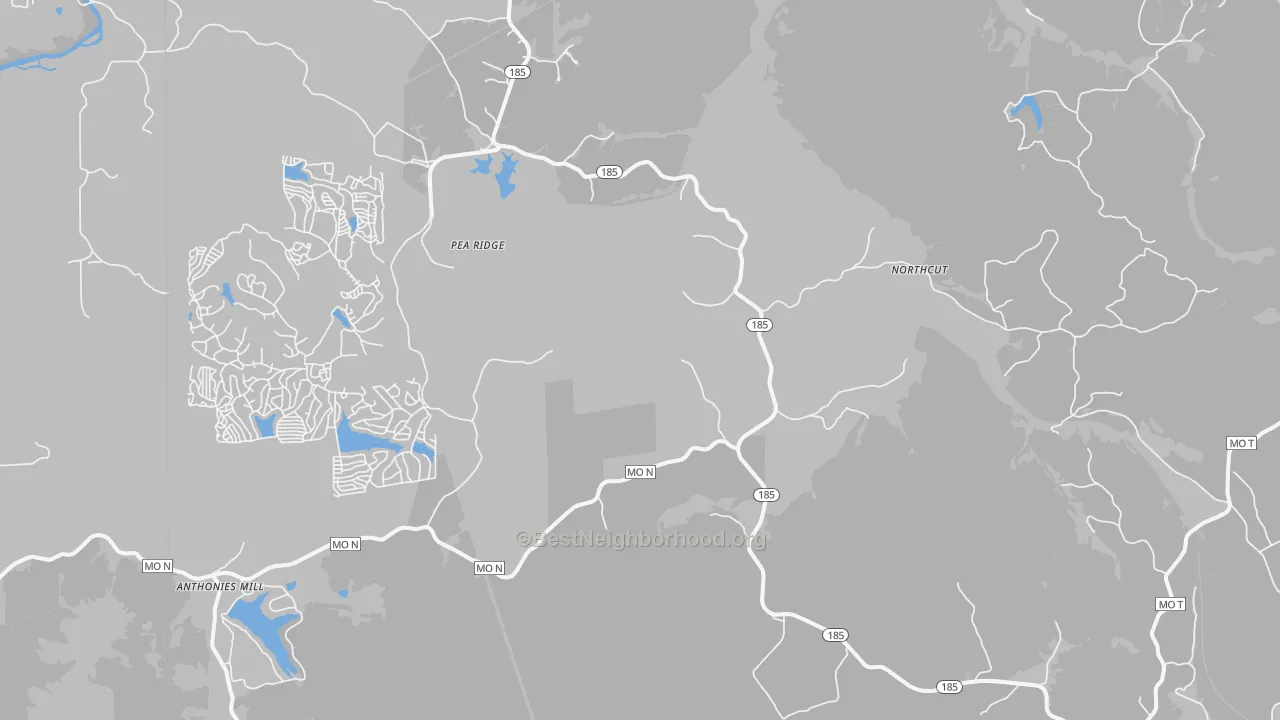Transit Grade map of Pea Ridge, MO