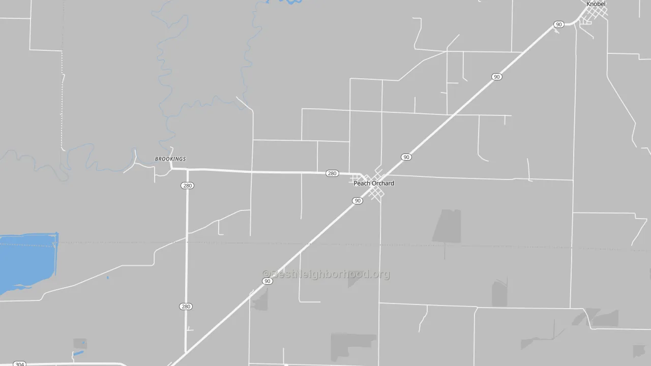 Transit Grade map of Peach Orchard, AR