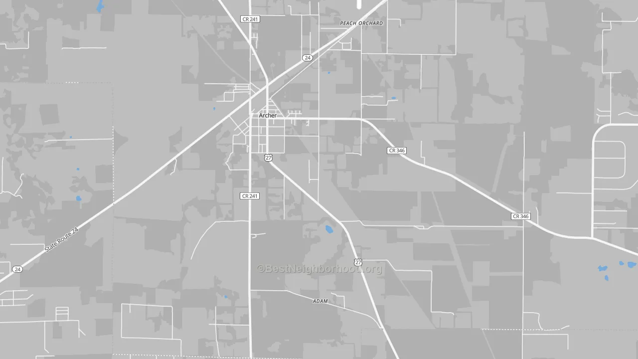 Transit Grade map of Peach Orchard, FL