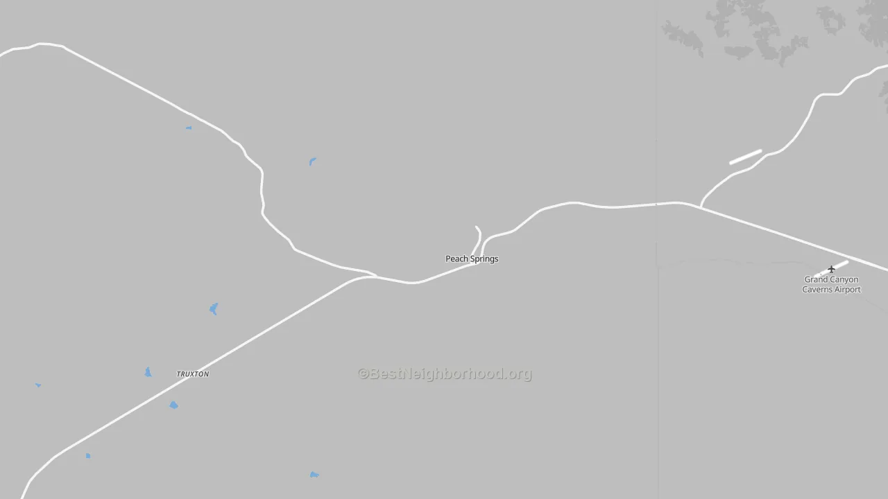 Transit Grade map of Peach Springs, AZ