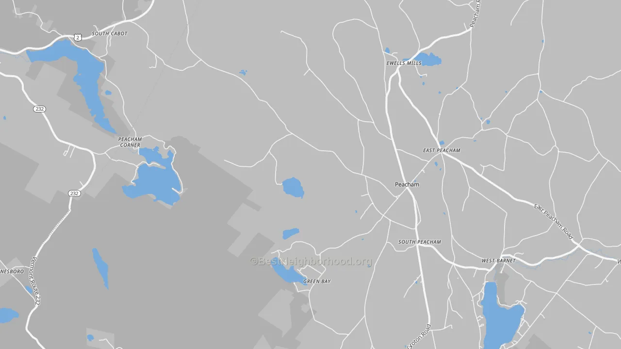 Transit Grade map of Peacham, VT