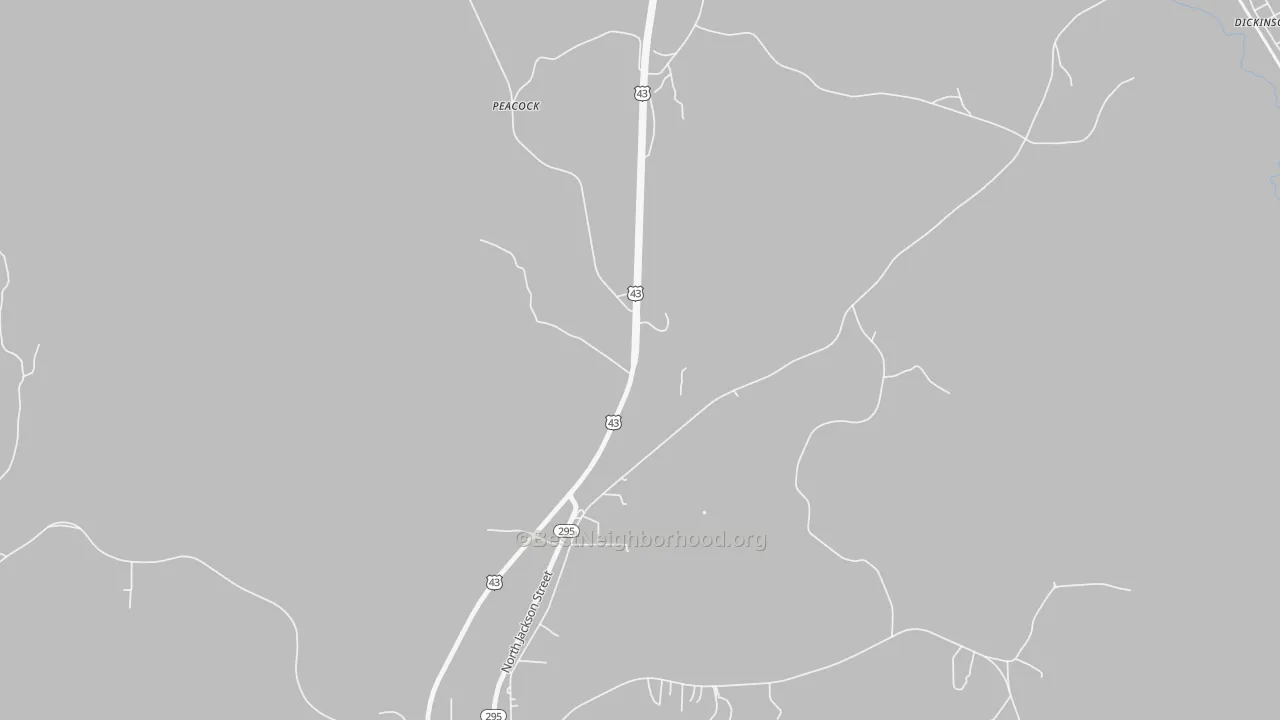 Transit Grade map of Peacock, AL