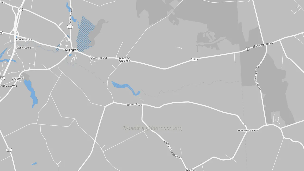 Transit Grade map of Peacock Corners, MD