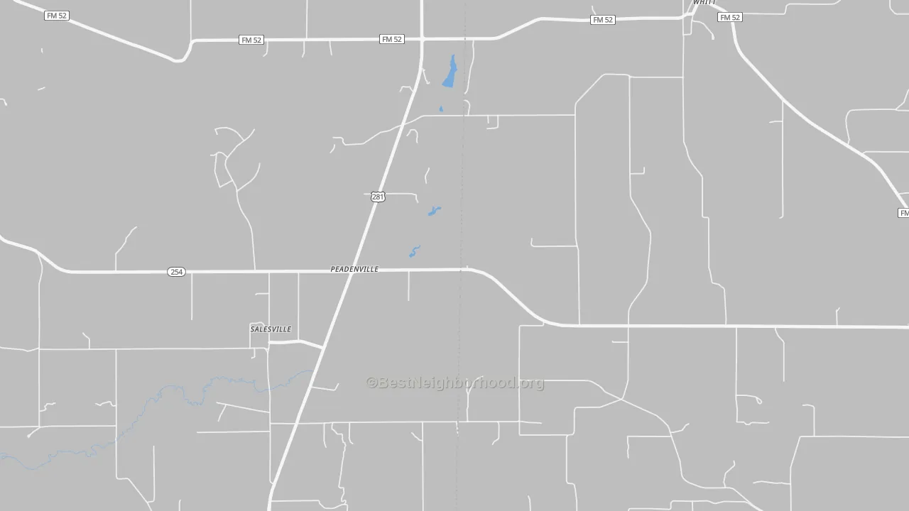 Transit Grade map of Peadenville, TX