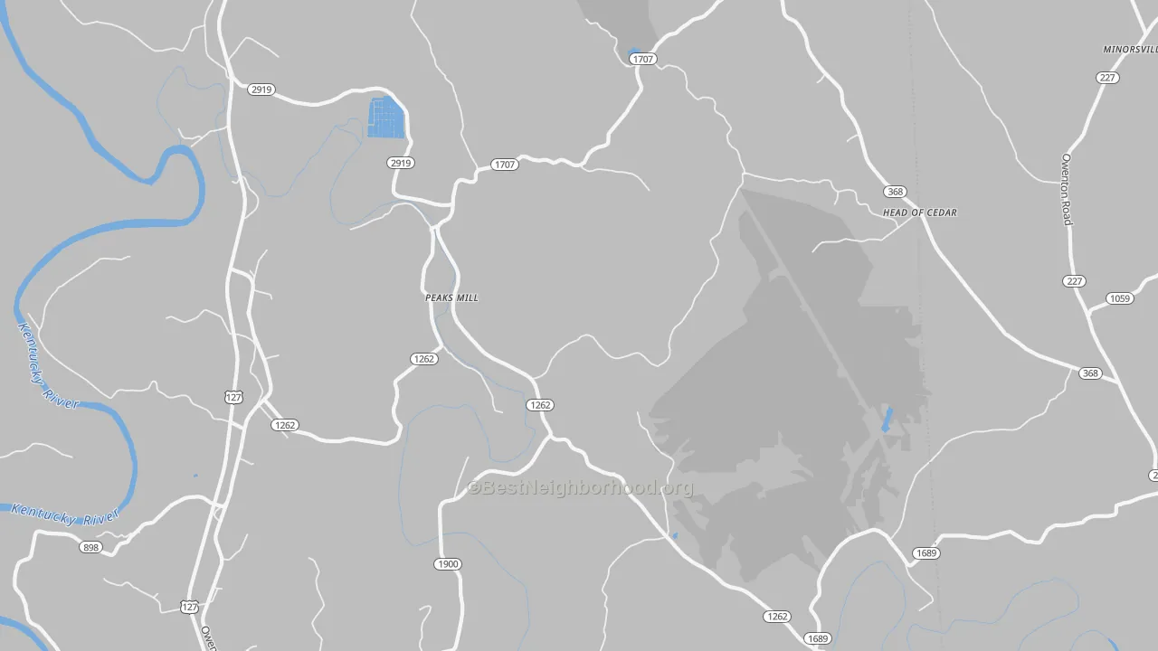 Transit Grade map of Peaks Mill, KY