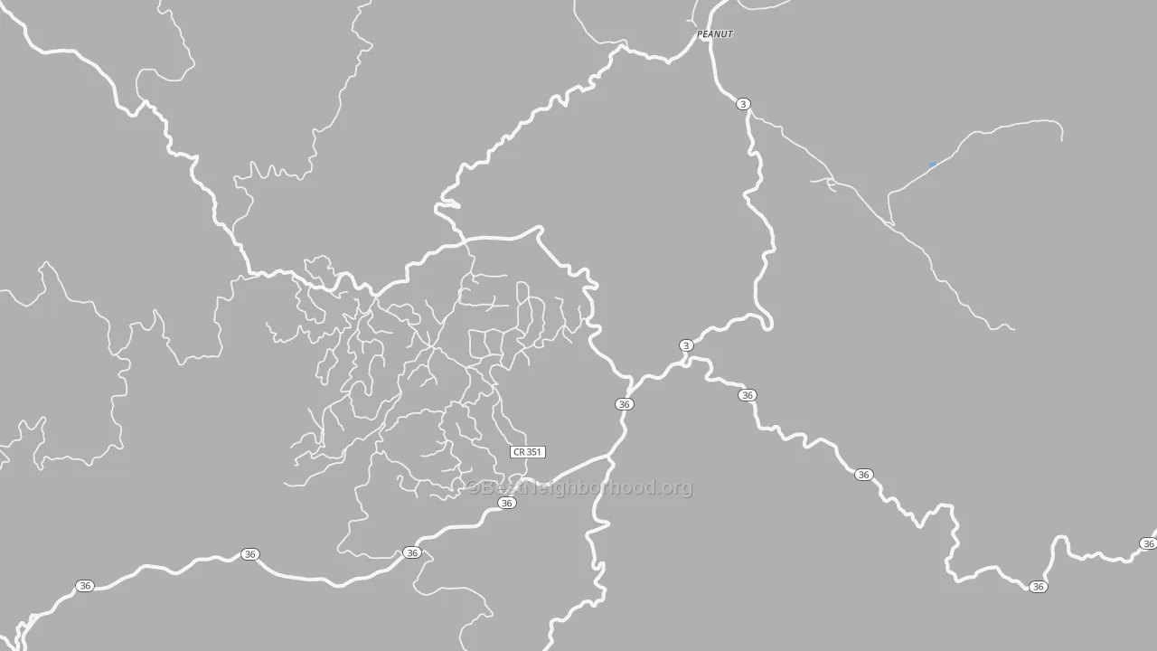 Transit Grade map of Peanut, CA