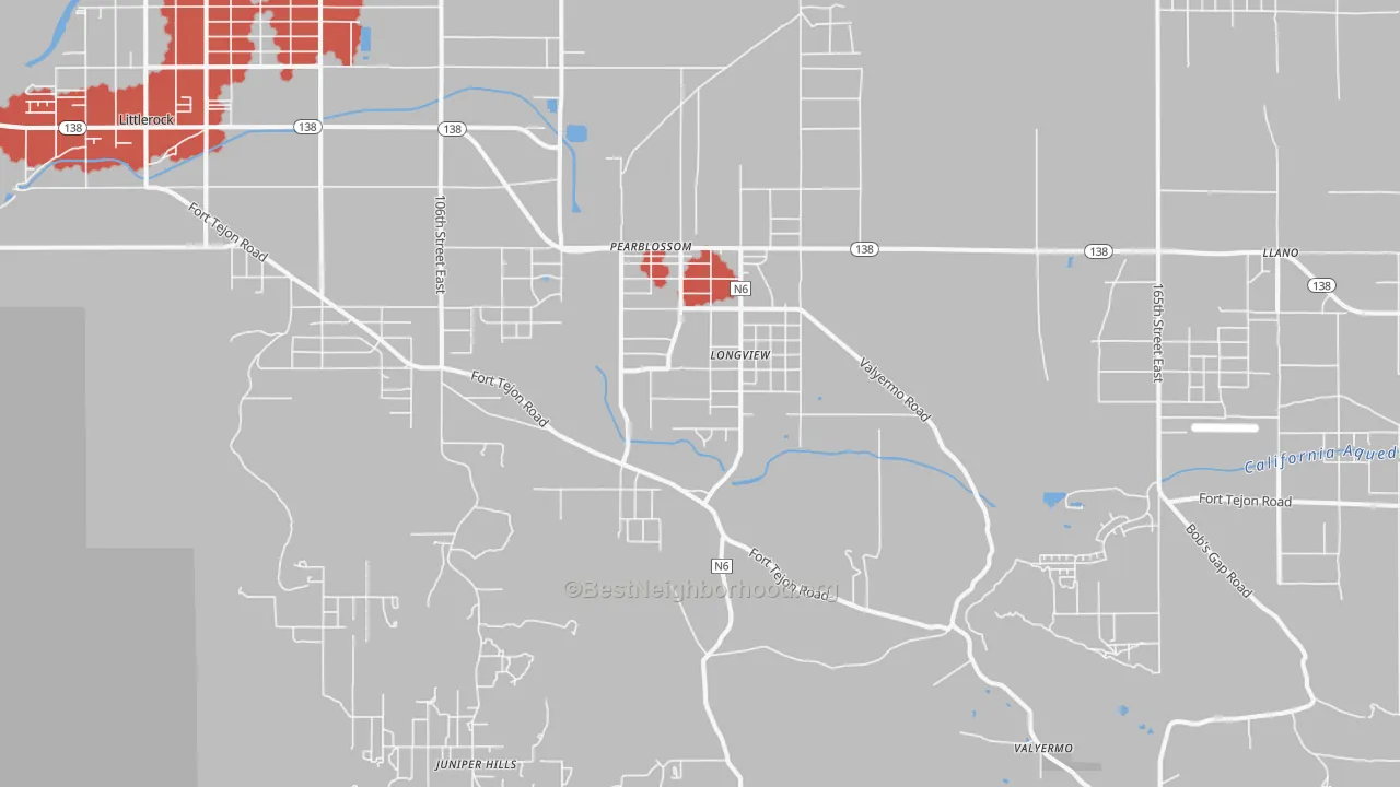 Transit Grade map of Pearblossom, CA