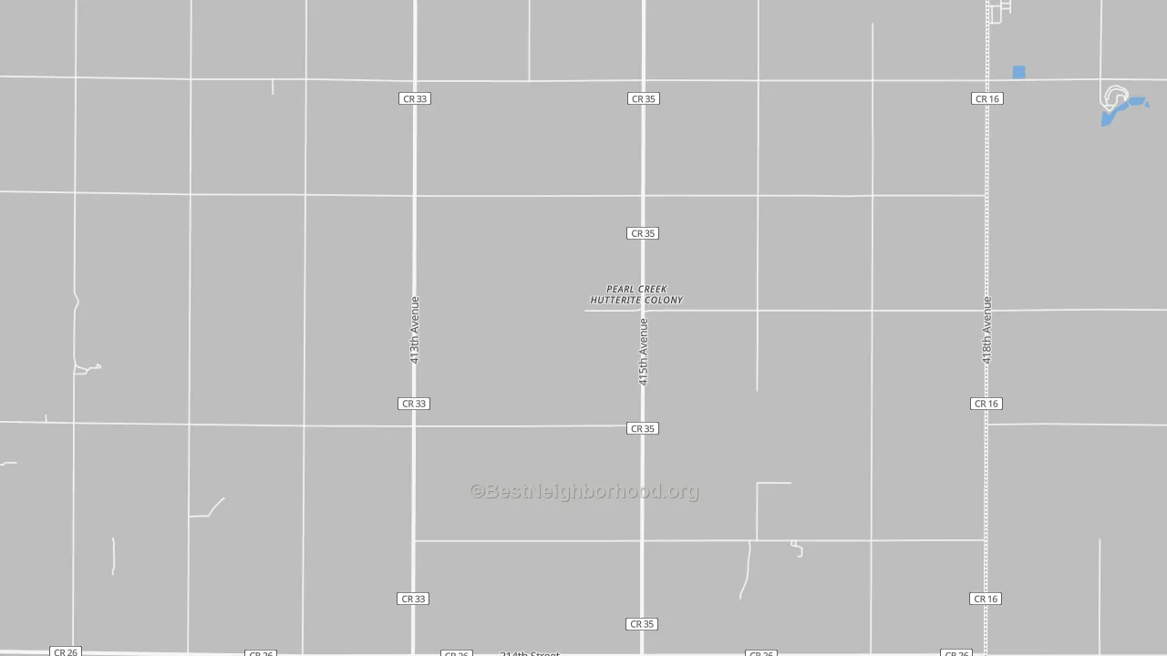 Transit Grade map of Pearl Creek Colony, SD