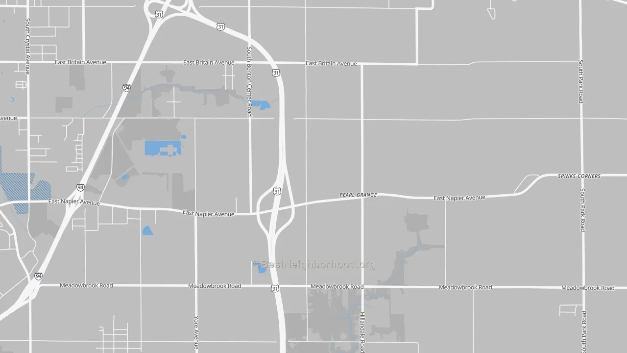 Transit Grade map of Pearl Grange, MI