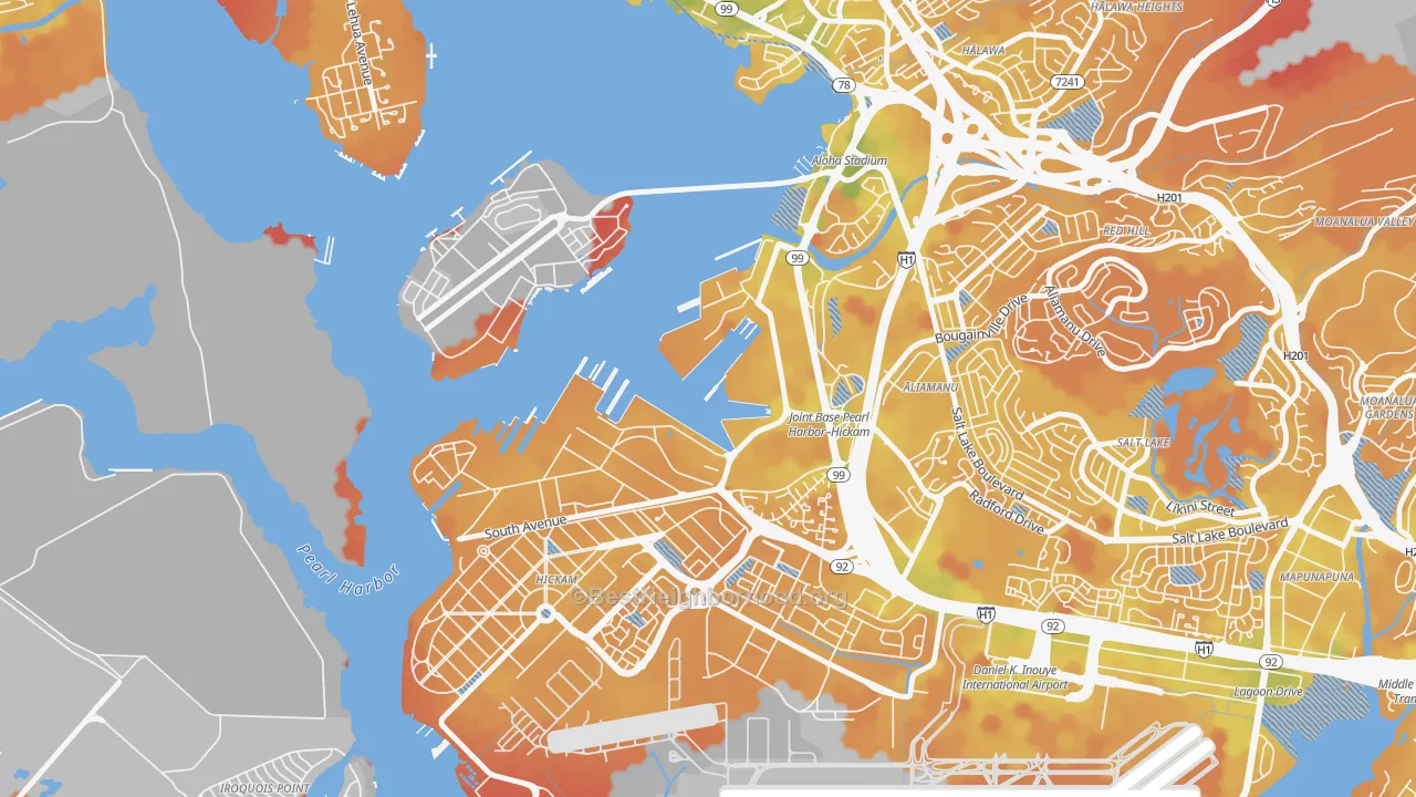 Transit Grade map of Pearl Harbor, HI