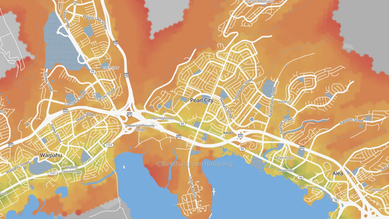 Transit Grade map of Pearl Highlands, Pearl City, HI
