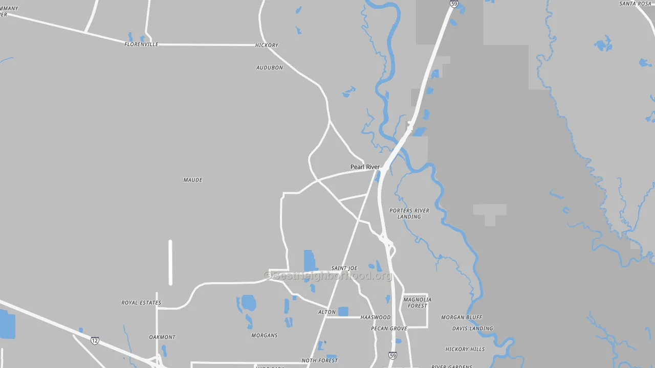 Transit Grade map of Pearl River, LA