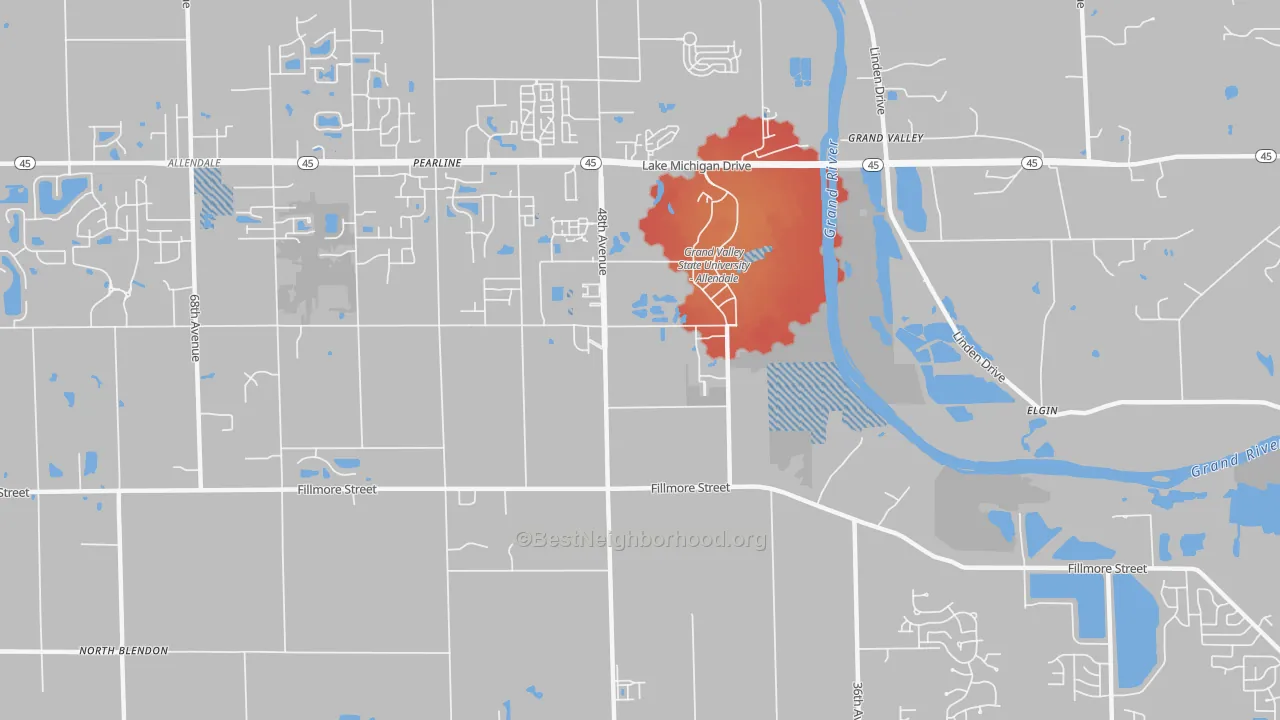 Transit Grade map of Pearline, MI