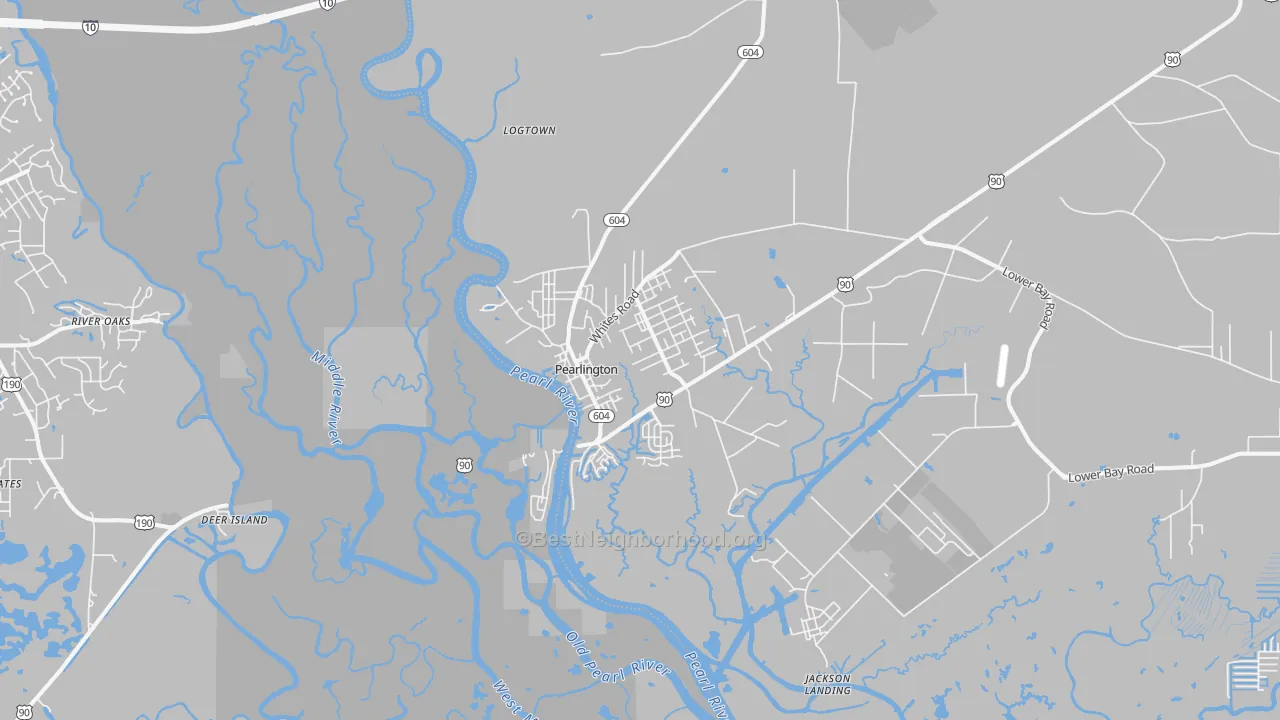 Transit Grade map of Pearlington, MS