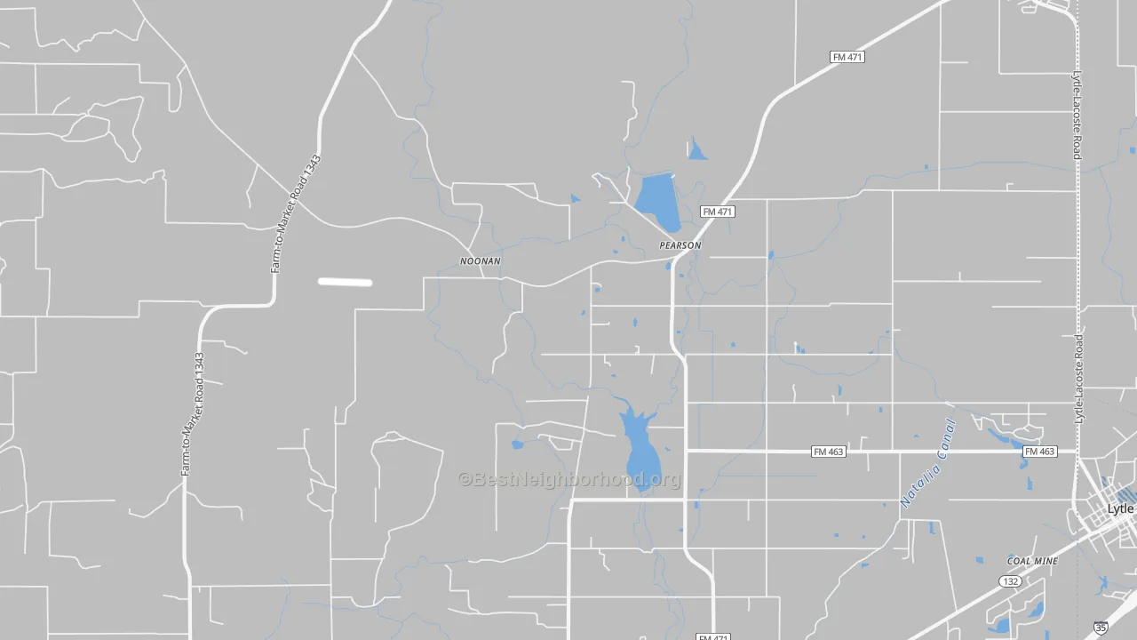 Transit Grade map of Pearson, TX
