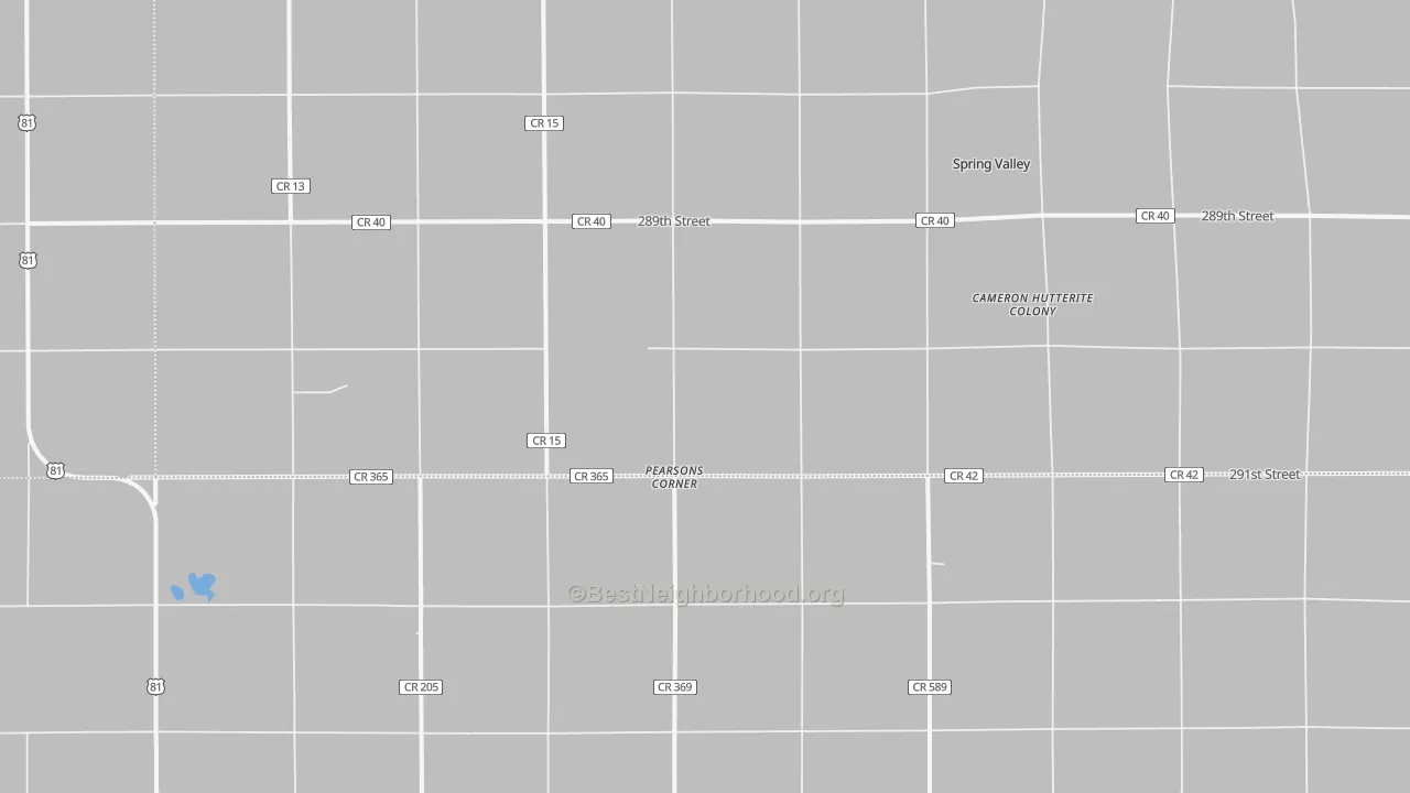 Transit Grade map of Pearsons Corner, SD