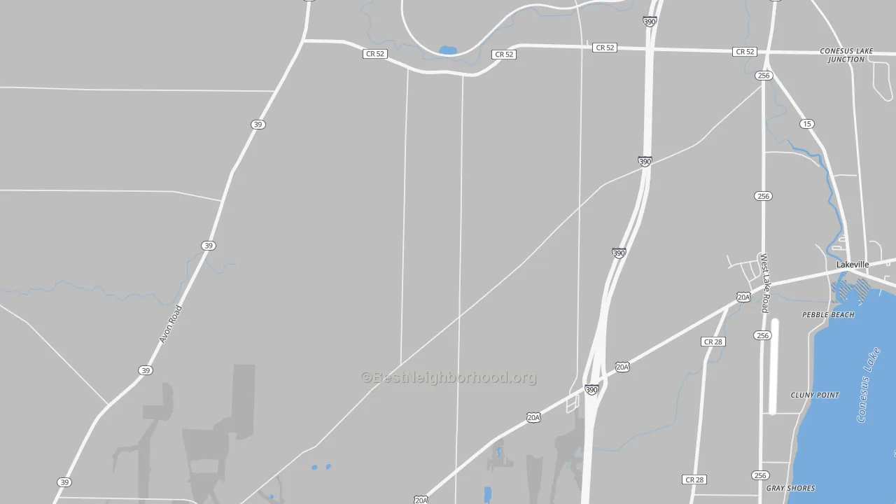 Transit Grade map of Pebble Beach, NY