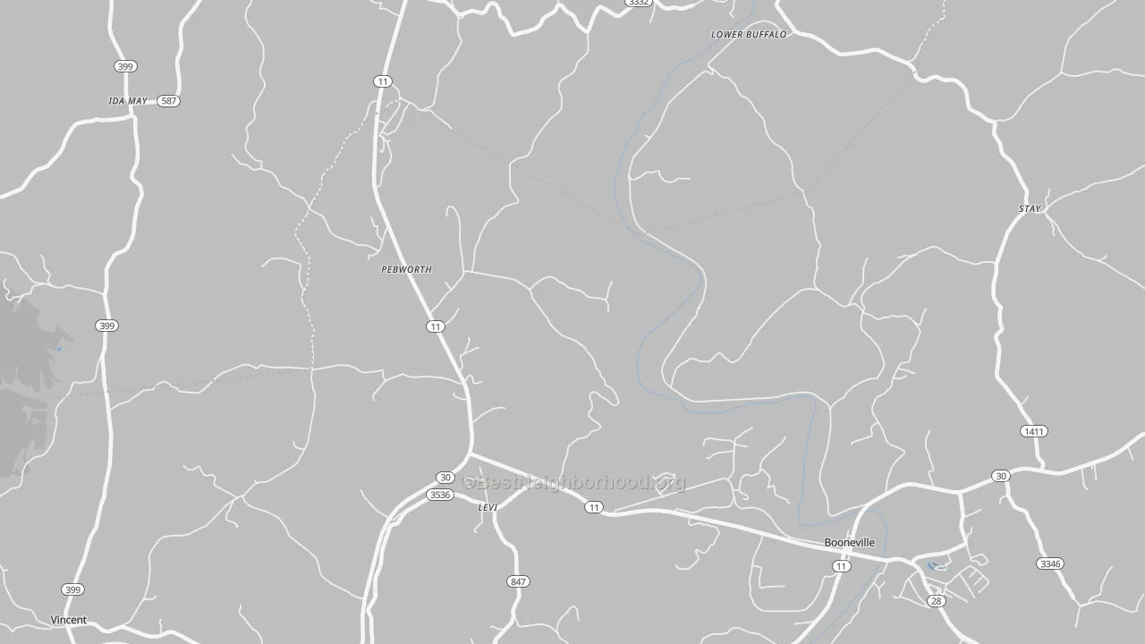Transit Grade map of Pebworth, KY