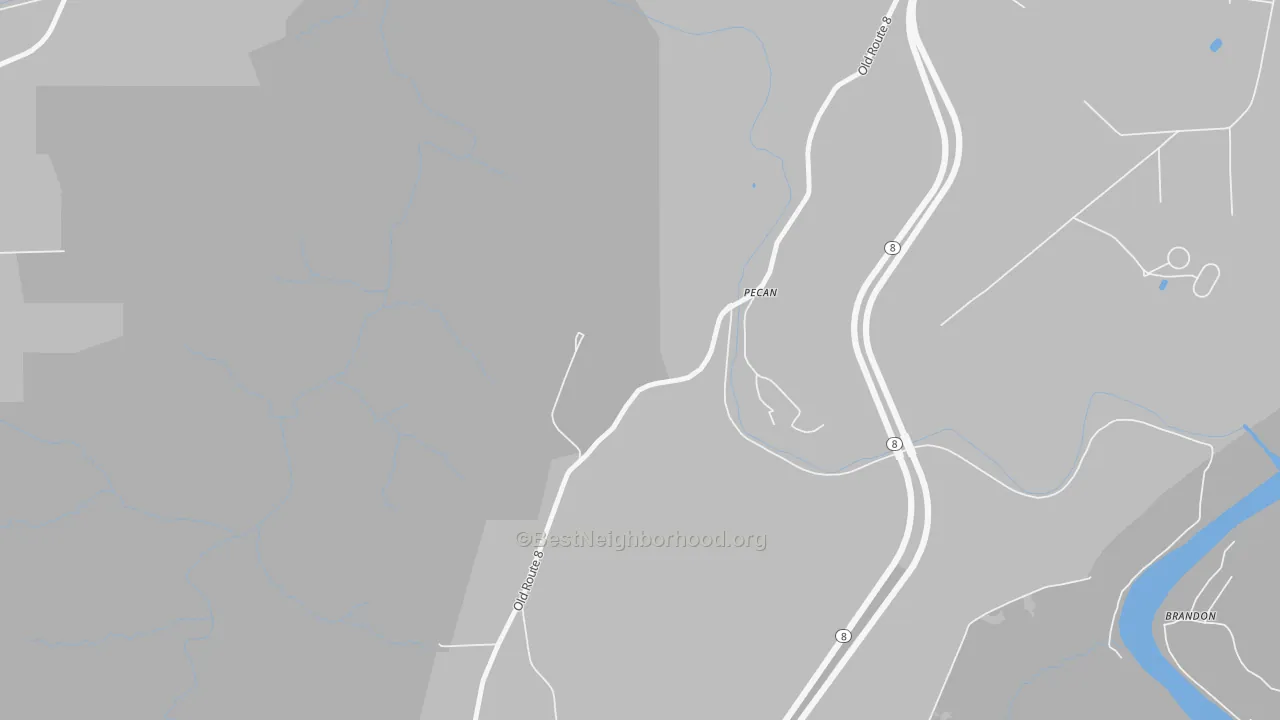 Transit Grade map of Pecan, PA