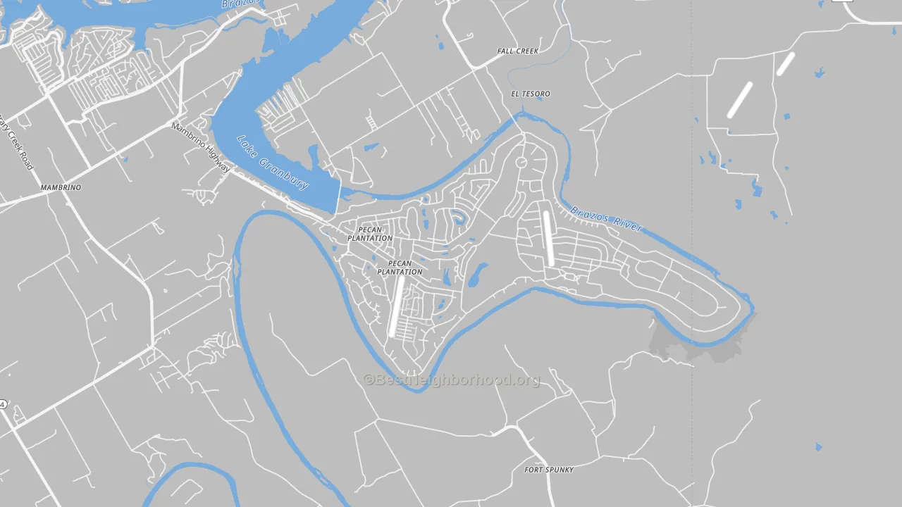 Transit Grade map of Pecan Plantation, TX