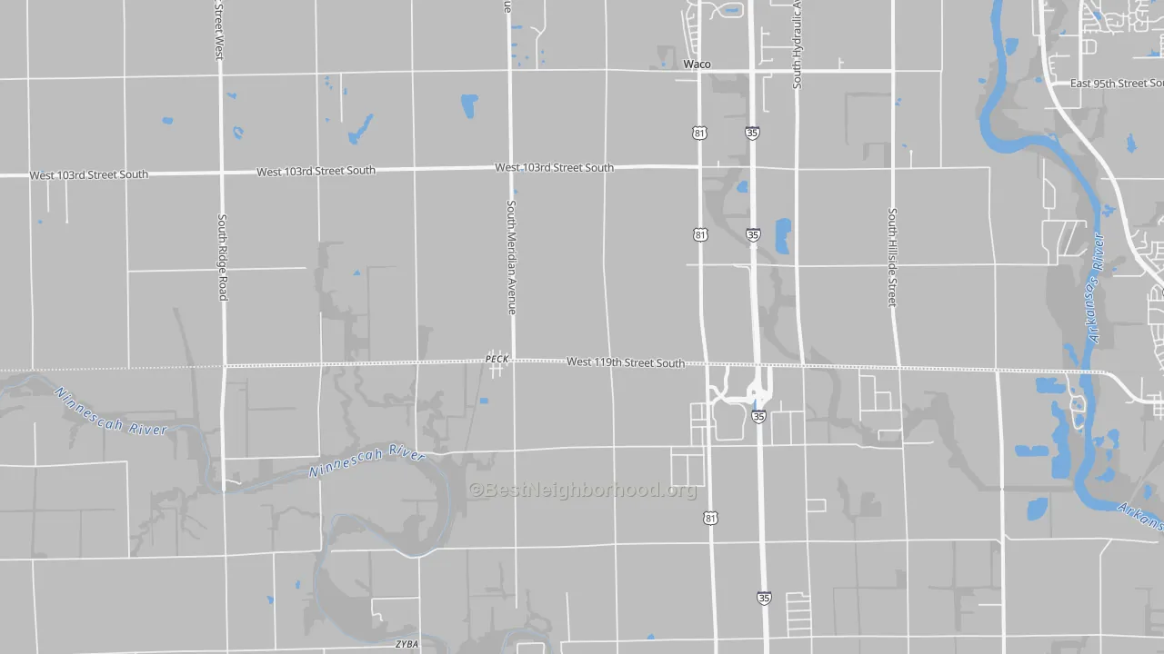 Transit Grade map of Peck, KS