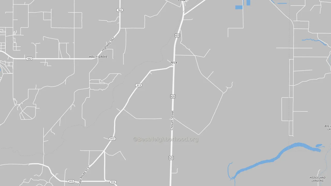 Transit Grade map of Peck, LA