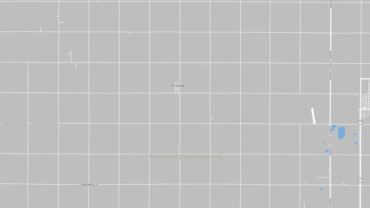 Transit Grade map of Peckham, OK
