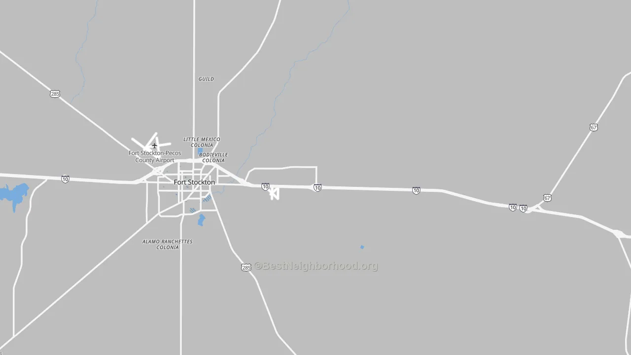 Transit Grade map of Pecos County, TX
