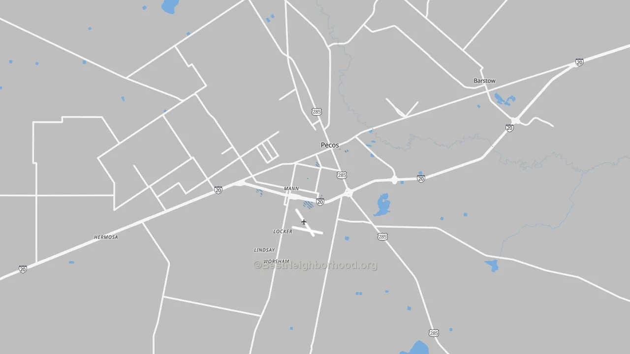 Transit Grade map of Pecos, TX