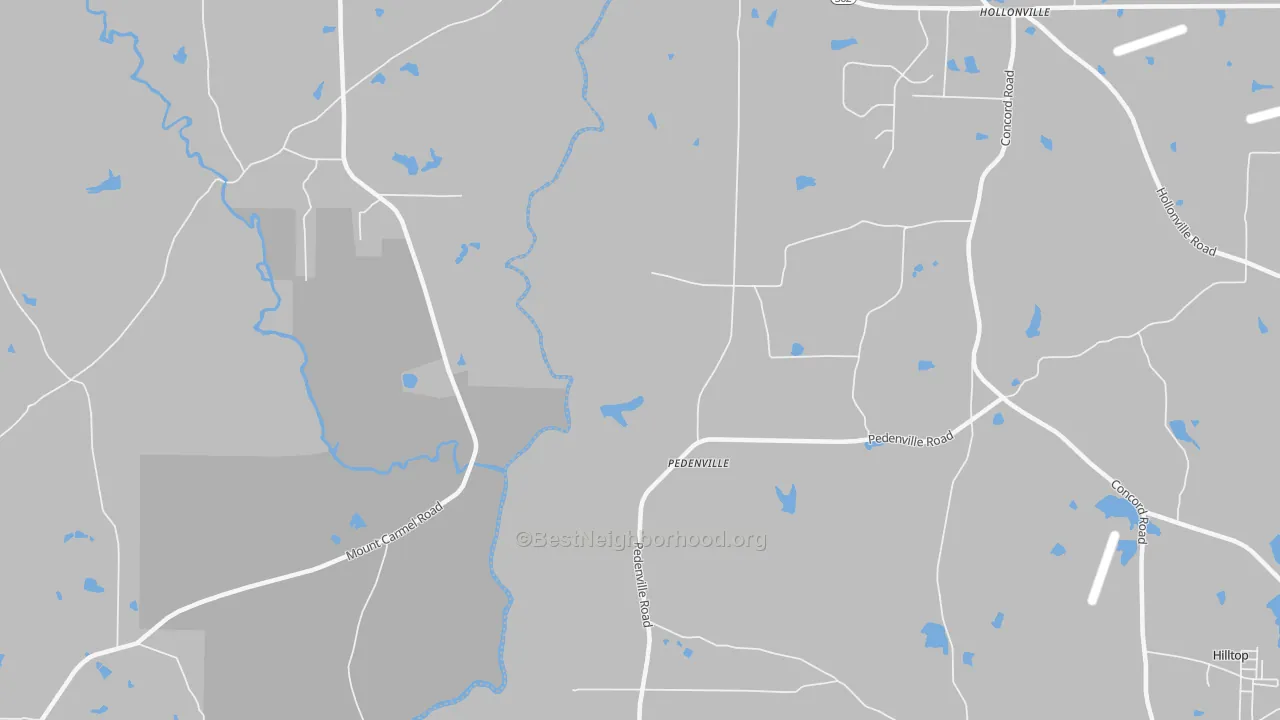 Transit Grade map of Pedenville, GA