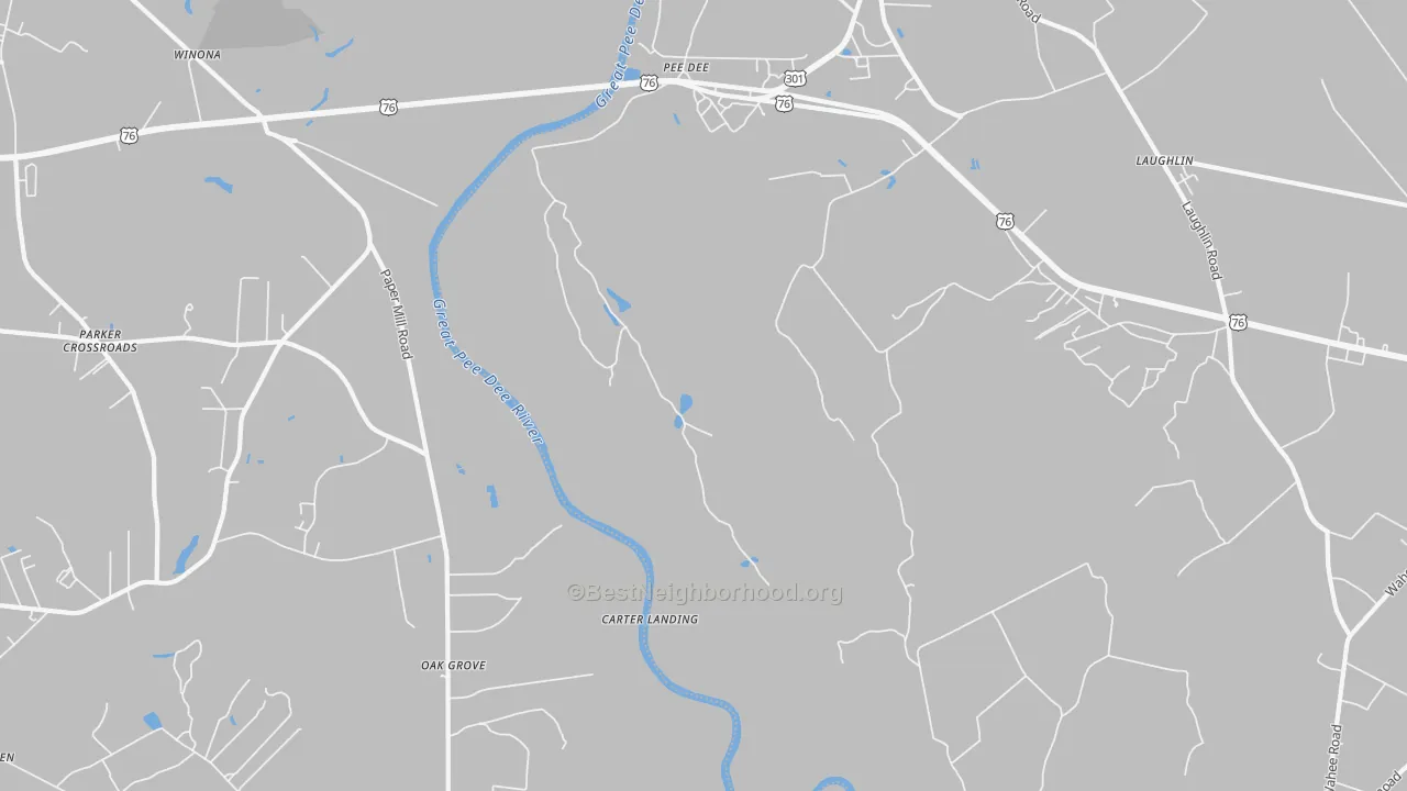 Transit Grade map of Pee Dee, SC