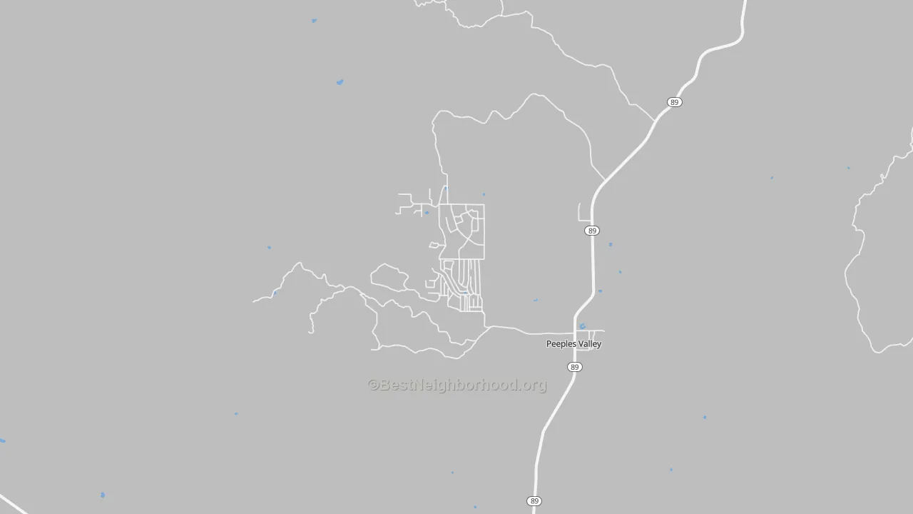 Transit Grade map of Peeples Valley, AZ