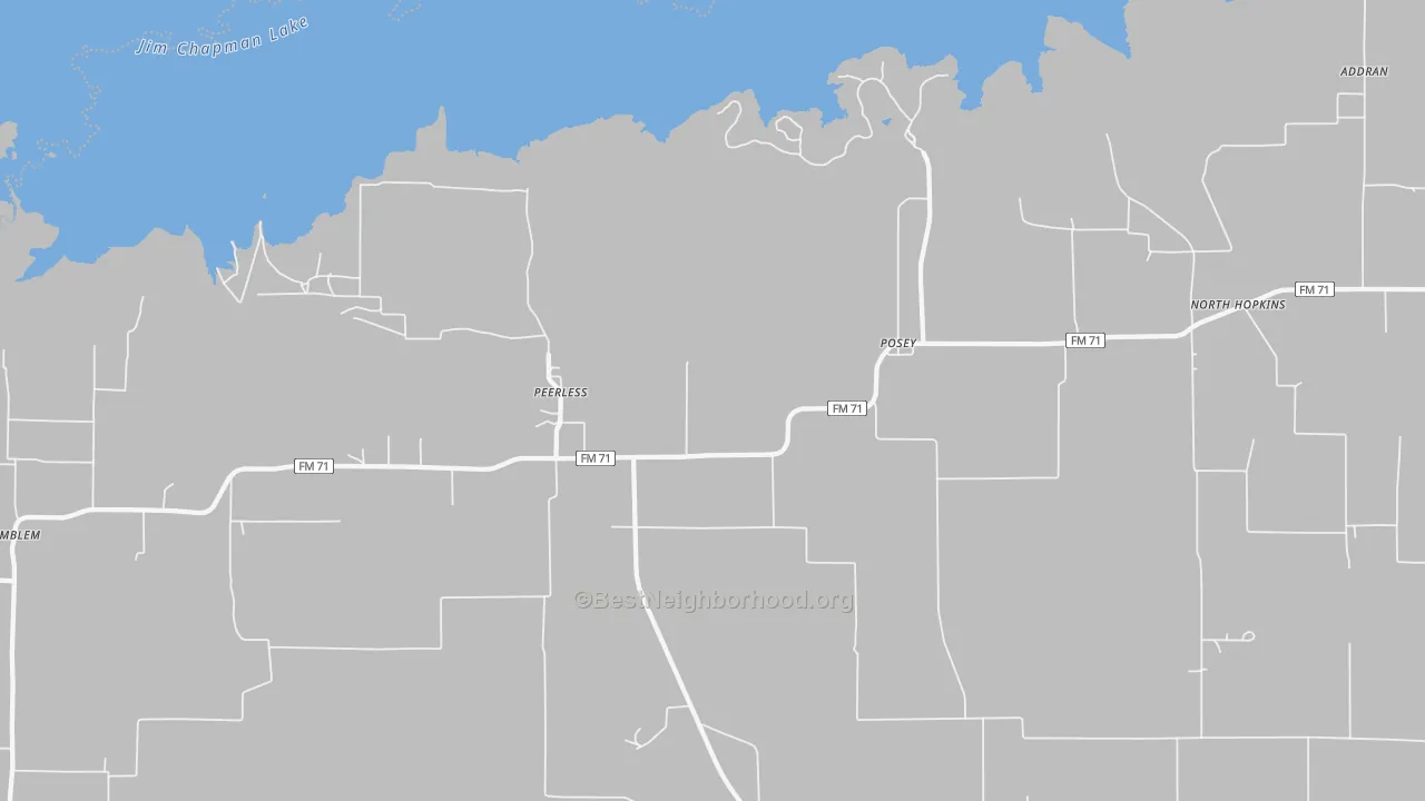 Transit Grade map of Peerless, TX