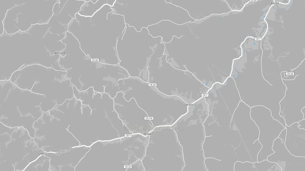 Transit Grade map of Peewee, WV