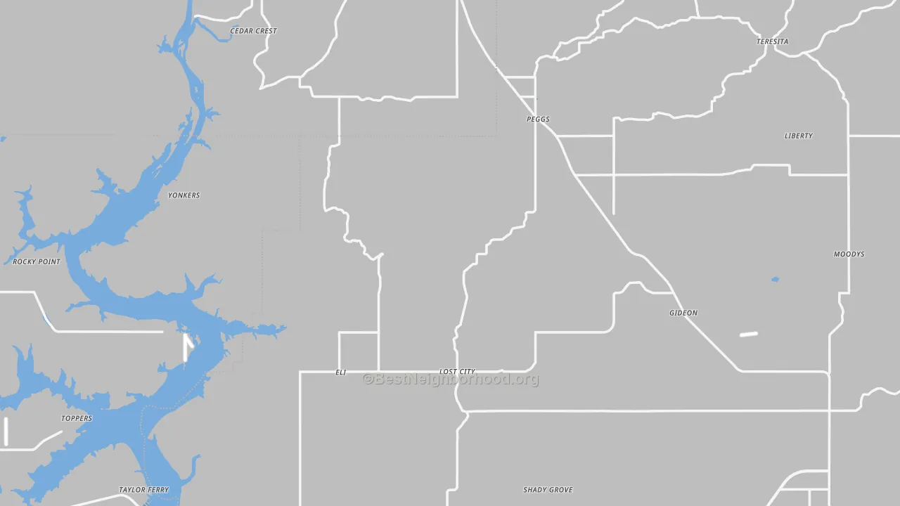 Transit Grade map of Peggs, OK
