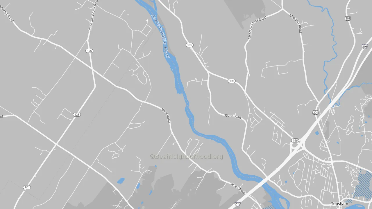 Transit Grade map of Pejepscot, ME