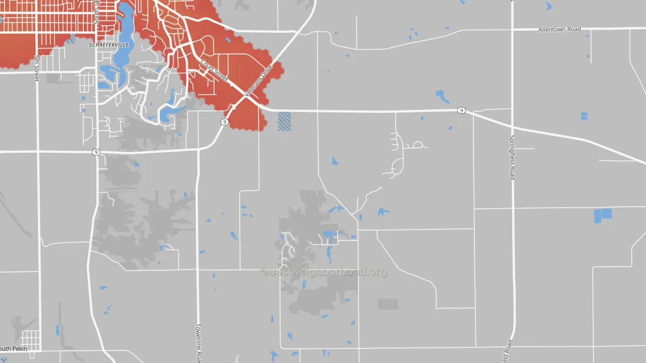 Transit Grade map of Pekin Heights, IL