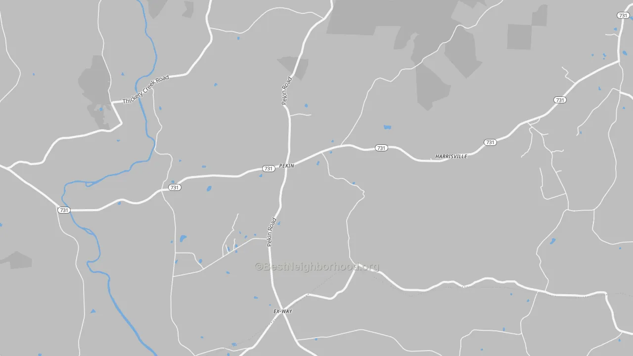 Transit Grade map of Pekin, NC