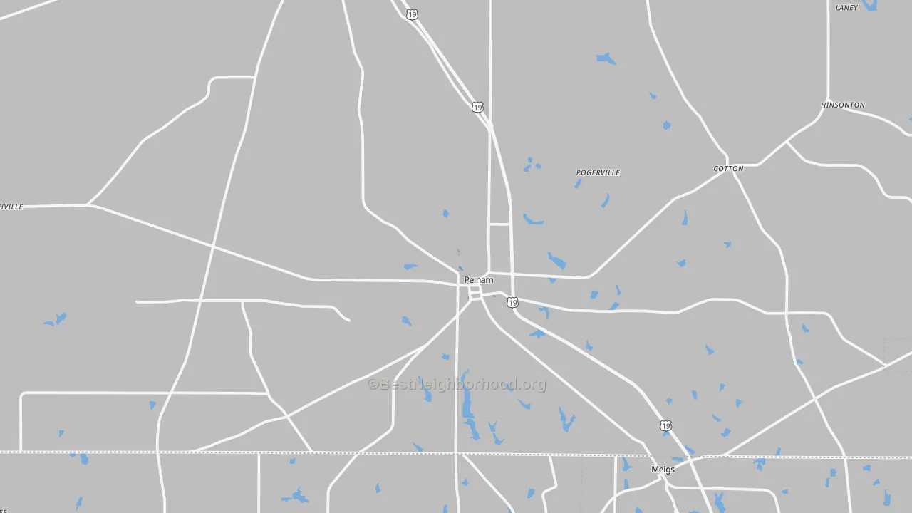 Transit Grade map of Pelham, GA