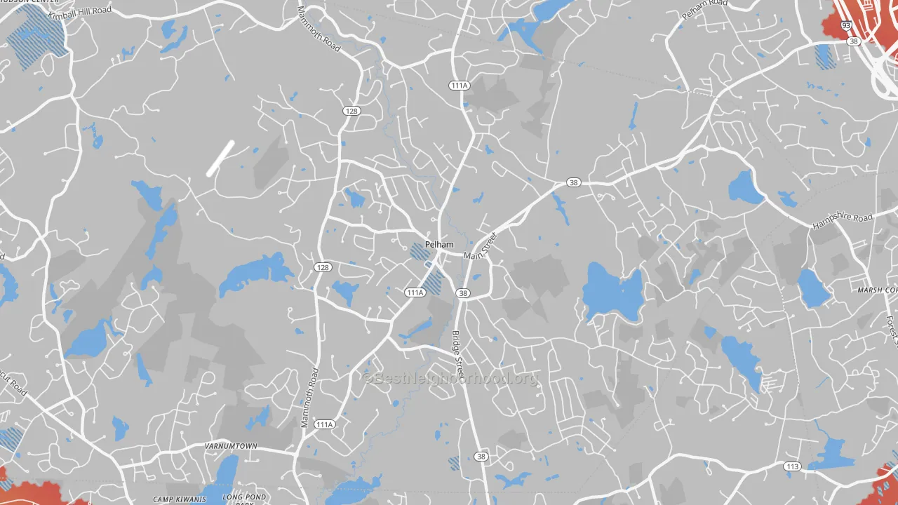 Transit Grade map of Pelham, NH