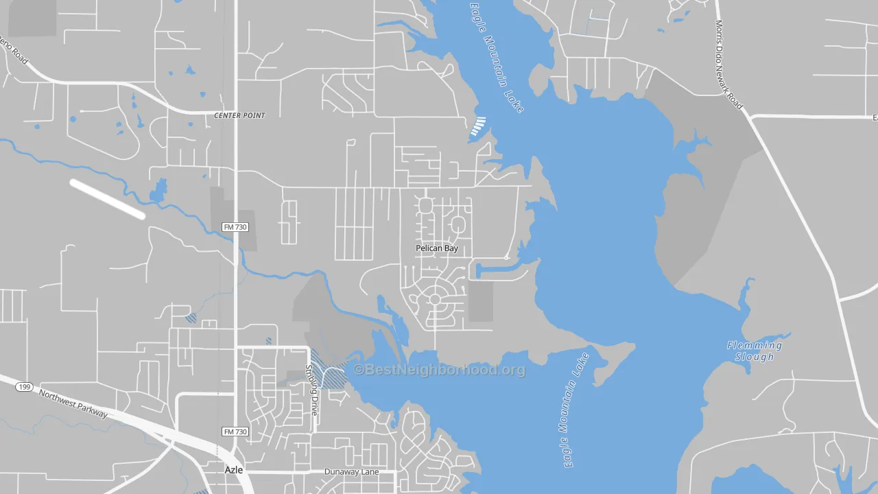 Transit Grade map of Pelican Bay, TX