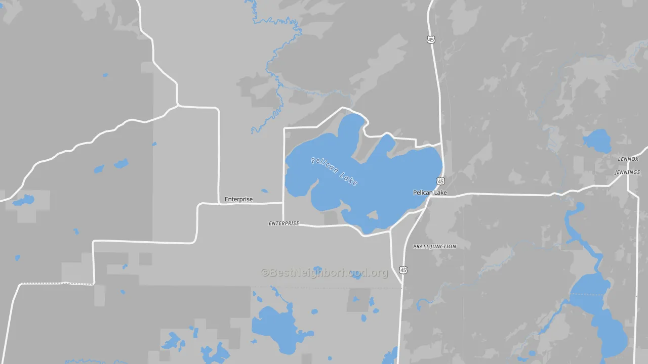 Transit Grade map of Pelican Lake, WI