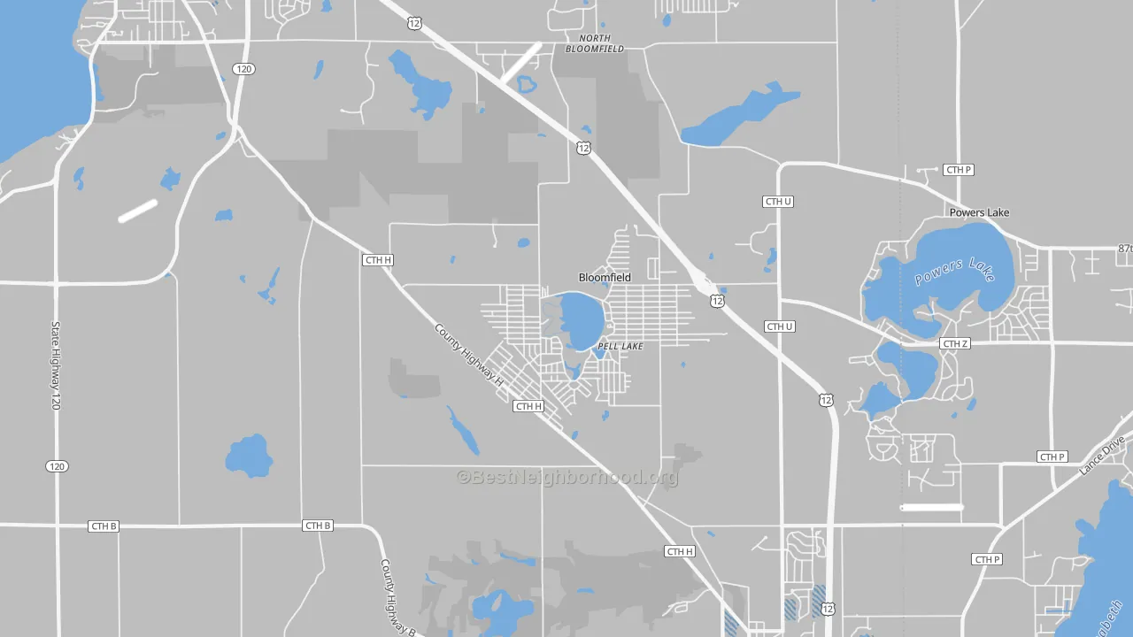 Transit Grade map of Pell Lake, WI