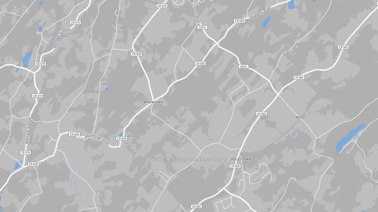 Transit Grade map of Pellettown, NJ