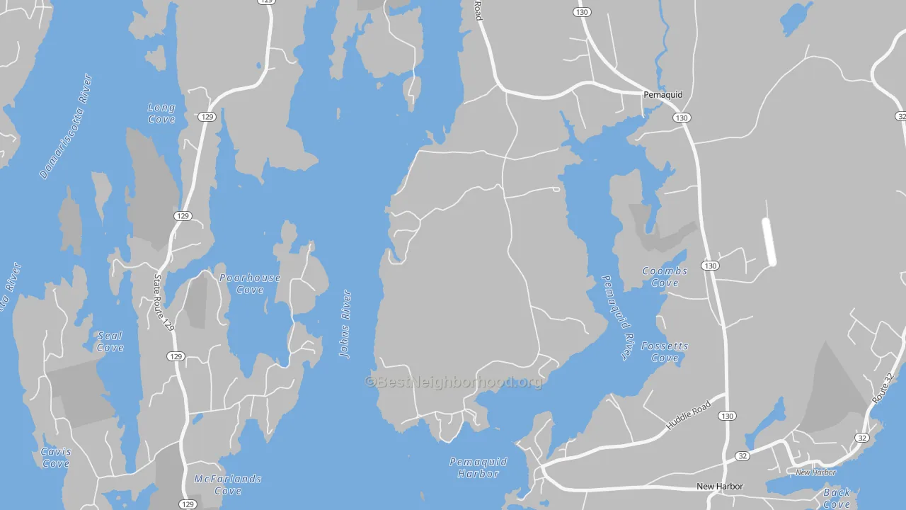 Transit Grade map of Pemaquid Harbor, ME
