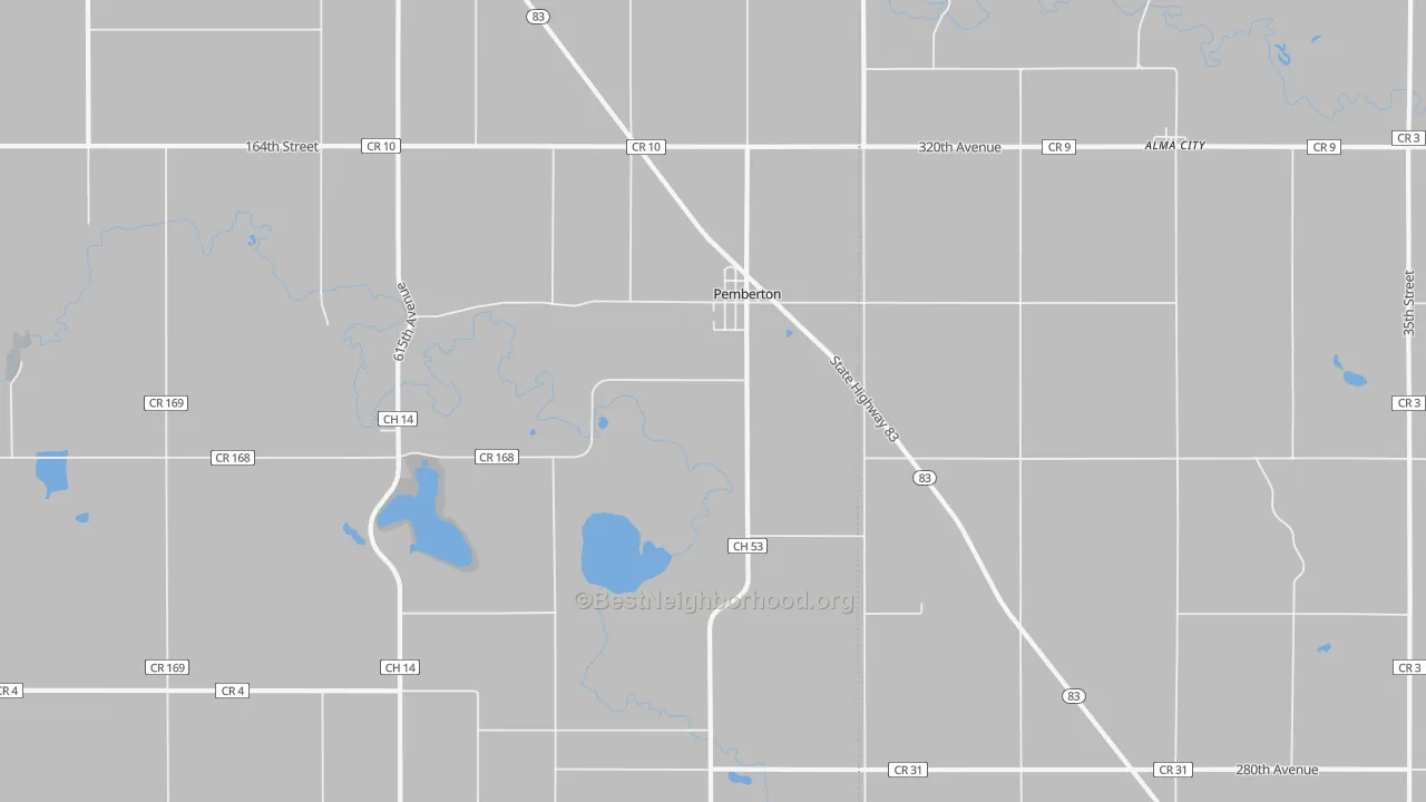 Transit Grade map of Pemberton, MN