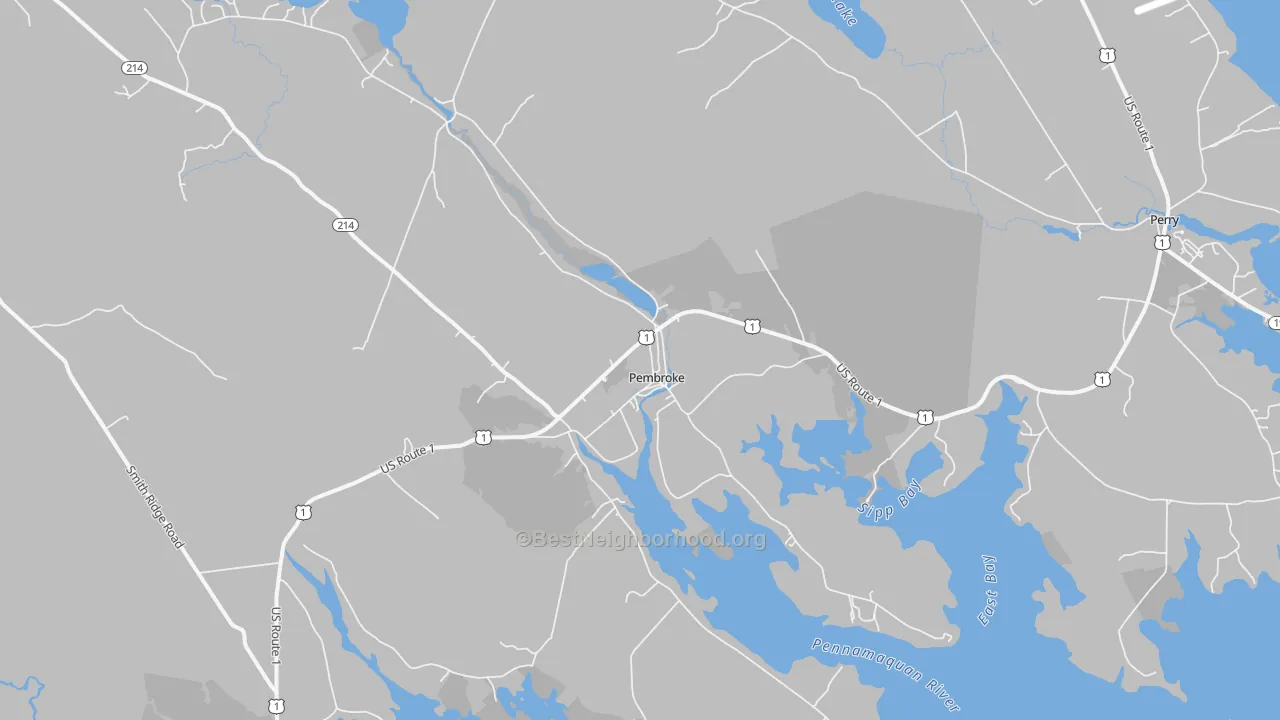 Transit Grade map of Pembroke, ME