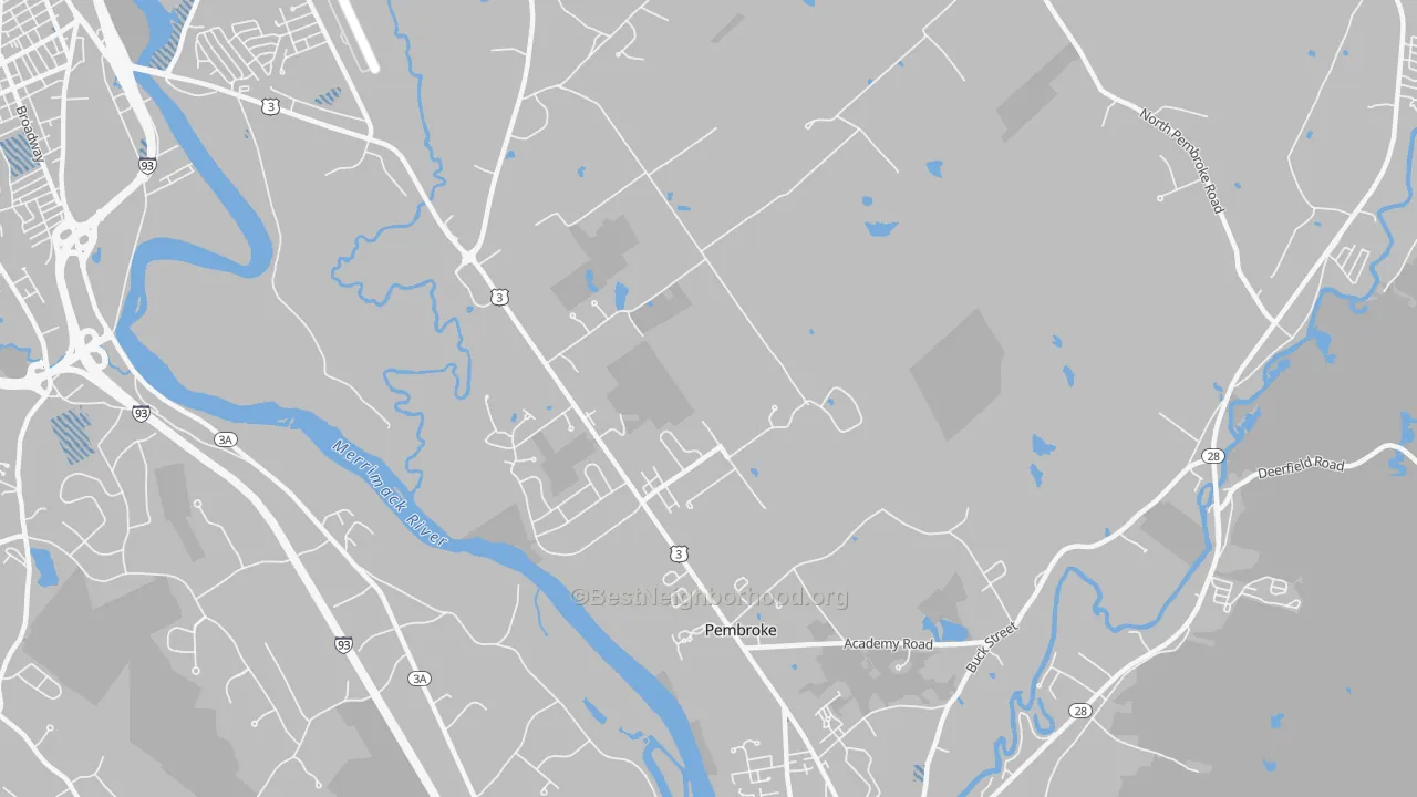 Transit Grade map of Pembroke, NH